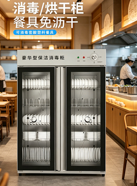 豪华商用不锈钢紫外消毒柜
