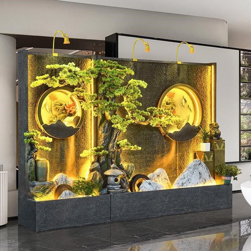 大型水幕墙流水假山喷泉景观酒店客厅屏风庭院别墅鱼池流水墙公司,淘宝优惠券,粉丝福利购,淘宝优惠卷