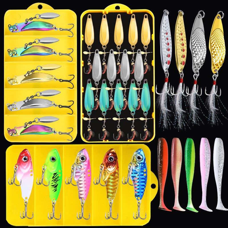 路亚假饵套装米诺硬饵软虫VIB瓜子亮片拟饵淡水微物饵铁板饵大全,淘宝优惠券,粉丝福利购,淘宝优惠卷