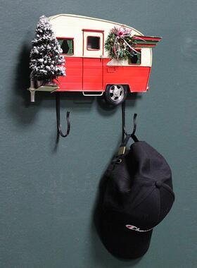 新红圣诞挂钩色圣诞卡树车面巴士挂钩圣诞装饰门半牌品壁挂装饰品