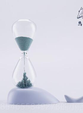 正品鹿鲸鱼力沙漏磁创意摆件高马级小众礼物解桌压办公室面工位好
