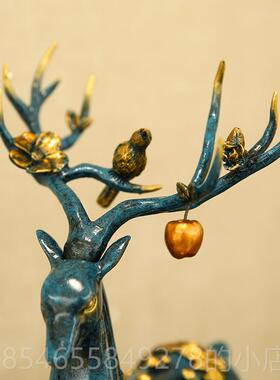 正品欧品式鹿厅酒柜送电视柜装饰摆客件创意家居工艺品新婚结婚礼