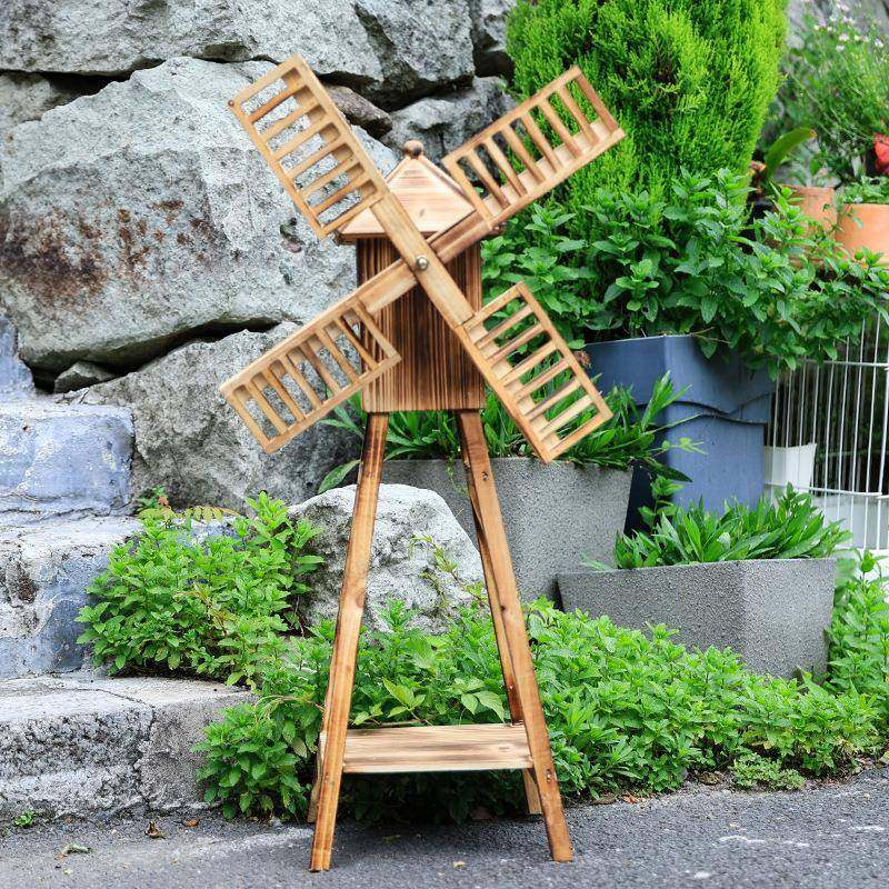 实木花架户外庭院摆件创意幼儿园植物角民宿阳台花桶场景布置摆设,淘宝优惠券,粉丝福利购,淘宝优惠卷