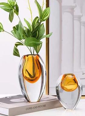 简约现代花瓶玻璃轻奢样板房软装饰客厅摆件桌面插花创意琉璃花器