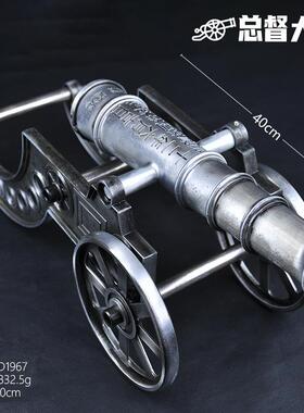 总督大炮林则徐虎门硝烟景区全合金道具模型玩具装饰摆件带轮大炮
