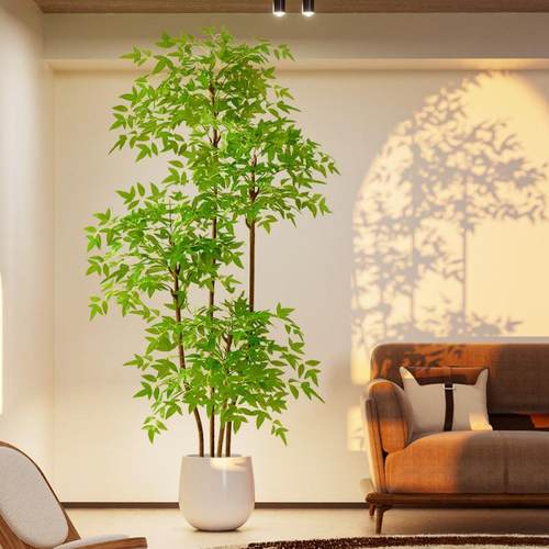 奢厂家直供仿真绿植端高轻室内大型落地盆栽厅装饰摆件仿生客假花 - 图0