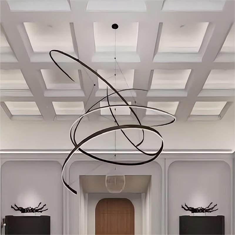 厅l吊灯创970意异形空设计师复式楼别墅中oft长吊客灯酒店大堂非,淘宝优惠券,粉丝福利购,淘宝优惠卷