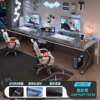 Double brain table desktop gaming table and chair set XCS gaming room couple side by side computer table desk