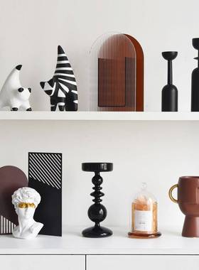 居现F97SMSMJ代感样板间柜术陈列家装饰品摆艺件设计酒师小众摆设