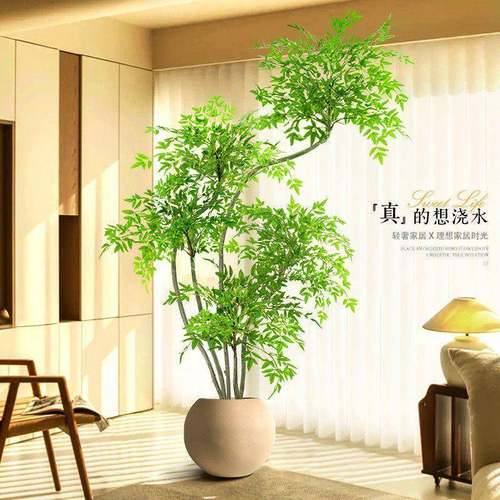 奢厂家直供仿真绿植端高轻室内大型落地盆栽厅装饰摆件仿生客假花 - 图1