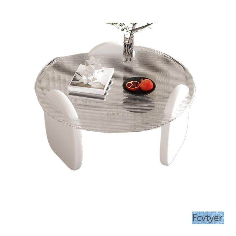 圆形茶几客VGK家用户型轻奢小现代厅茶桌简约创钢化玻意璃茶几桌,淘宝优惠券,粉丝福利购,淘宝优惠卷