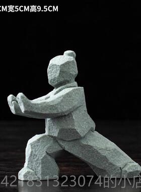 高档中式太功夫武侠宠人物创意摆件家居桌面茶桌新造景茶装饰工艺