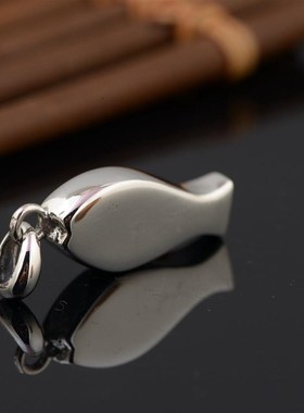 - 925银泰银光面双面款式 银饰 女款可吹响口哨吊坠