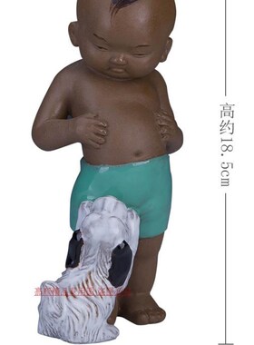 中式陶瓷工艺品创意家居书房客厅电视柜玄关摆件趣味书桌摆件童趣