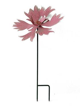 直销欧式花园铁金属艺工艺花RC186102朵造型地花插园林庭品院插件