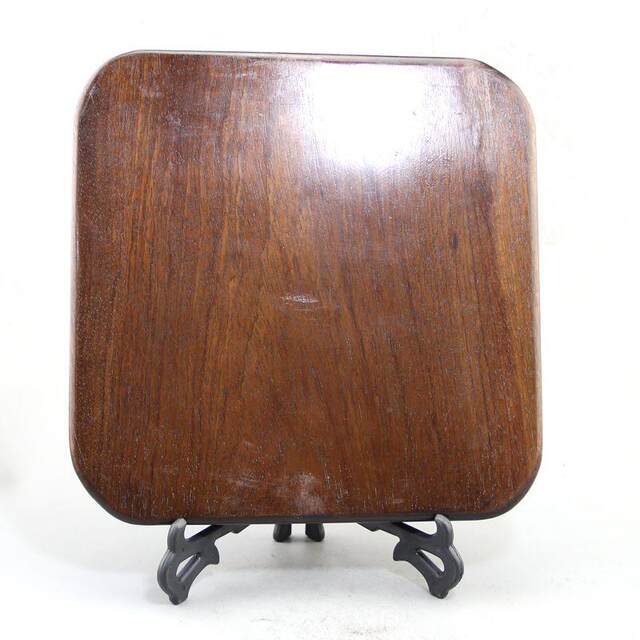 Goods Antiques Miscellaneous YX-9-19-Flower pear wood crafts miscellaneous items old eight-treasure map tray now decorated