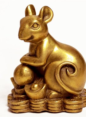 易水阁铜器鼠牛虎兔龙蛇马羊猴鸡狗猪铜摆件十二生肖家居创意摆件