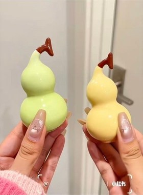 福禄七彩小葫芦茶宠茶道配件创意陶瓷水杯挂件小礼品茶道文创摆件