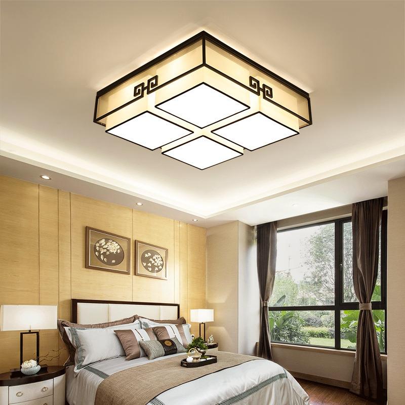 新中式吸顶灯led中国风灯具复古长方形客厅灯现代简约餐厅卧室灯 - 图1