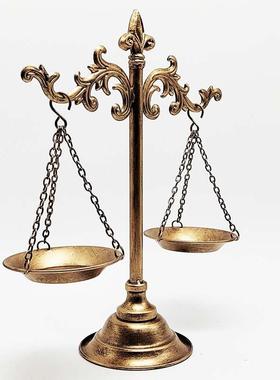 铁艺书房桌面复古创意天平摆件手工家居摆放装饰品送礼婚道具拍摄