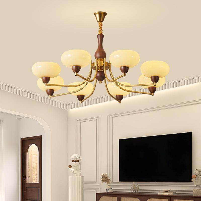 法式中古客厅吊灯大厅美式复古实木餐厅主卧室设计师2025新款灯具,淘宝优惠券,粉丝福利购,淘宝优惠卷