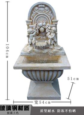 欧式家装饰摆天使喷水tb-84609居池庭院件园花门厅阳台流水喷泉风