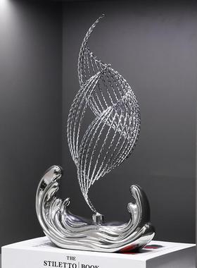 一帆风顺帆船抽轻饰奢艺术酒SHDK3830柜装品客厅电视柜摆象件关玄