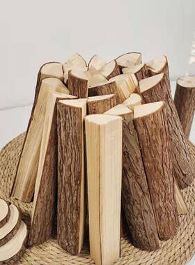 原木柴暖火摆件橱窗背景饰陈列道具木头客厅民宿装壁取炉SBV篝火