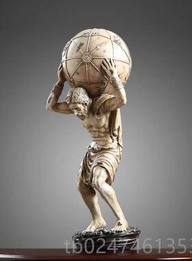 新款美式欧式客厅人品物雕摆塑件挑战者酒柜房办公室样板装饰摆设