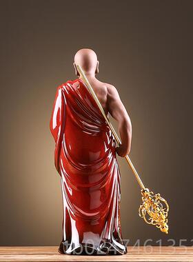 新款中式地藏菩萨家办摆公室玄关寺庙居佛堂王陶瓷佛像供奉件