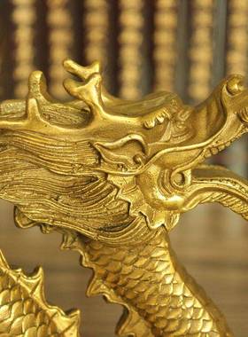 工铜铜龙EUN器生肖摆件家居装饰设铜金属艺品汉龙