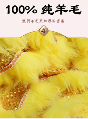 舞狮全套成人醒狮道具一整套羊毛南狮头双人表演舞狮道具