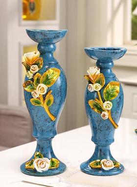 欧式复古水果盘实用套装客厅桌面家用抽纸盒茶几装饰摆件奢华高档