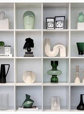 样板房现代酒柜客厅创意软装家居饰品摆件相架仿真花组合ZH2542