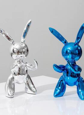 间现095简电镀免子摆件电视柜代约家居展示柜样板房客厅轻奢软装