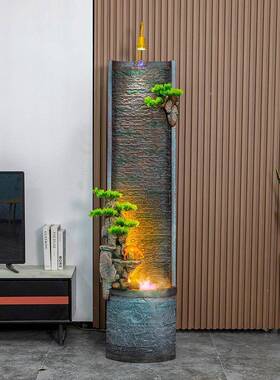 流视水喷泉客厅循水幕屏风环水装墙饰招财风水AL902148轮电柜旁边