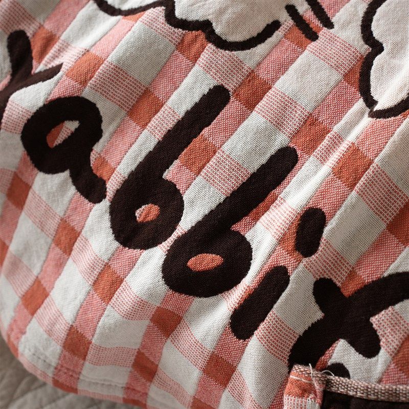 一对装枕巾 A类纯棉四层纱布枕垫 色织卡通枕头盖巾 四季款 床品,淘宝优惠券,粉丝福利购,淘宝优惠卷