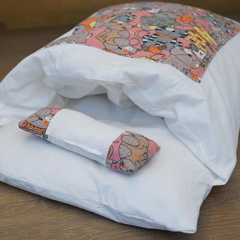 日式猫窝猫咪睡袋半封闭式猫被窝冬季保暖宠物窝小幼猫窝四季通用 - 图3