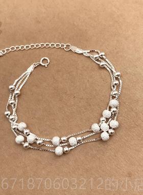 高档s999纯手錬女in小众设计2022新款手镯女生生日礼物冷淡银风年