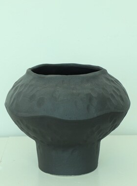 复古做旧日式侘寂风摆件陶瓷工艺品样板间客厅桌面新中式装饰品