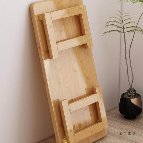 电折叠飘窗桌楠竹实质小可炕几床上茶桌子学习脑小木户DMH型收纳 - 图1