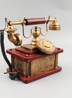 古式电话机座机模型摆6111件怀老旧收藏橱窗酒柜装品摄影道具摆饰