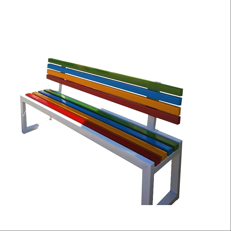 Outdoor park chair backrest bench waterproof anti-corrosion wood outdoor bench seat leisure simple outdoor rest bench