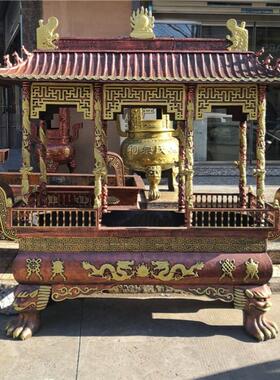 大型铸铁天地炉寺庙院户外烧香炉土地公焚香炉长方形宗祠堂道观鼎