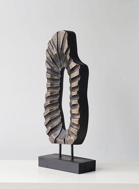 09代宅寂树脂人物现居摆件书房样板艺间客厅相框复古风家工品装饰