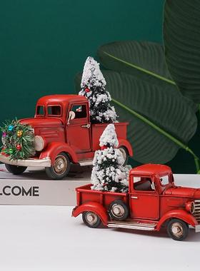 圣TB647295诞节酒卡车男摆件复美式网红吧装饰孩房间布置的小摆古