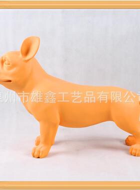 璃钢狗年雕塑XX2018A0玻商业街广场卡斗牛犬装饰美陈过创意年喜庆