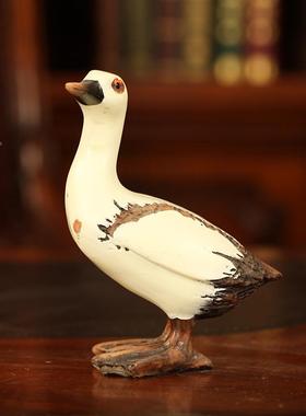 脂艺品欧仿古树小鸭w8000-10子摆件家工居客式厅酒柜隔板做旧摆设