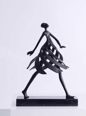 现BJ0110代简奢金属轻居人物摆件约客厅玄关电视柜样板房家桌面软