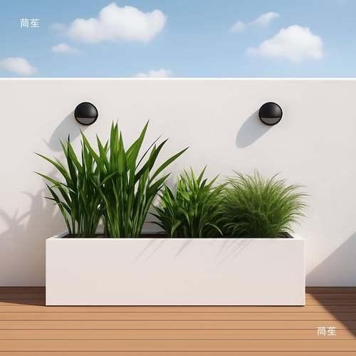 室外露天合艺锌异镀形DLA坐凳组花架护栏户外不锈钢花箱铁花槽 - 图1